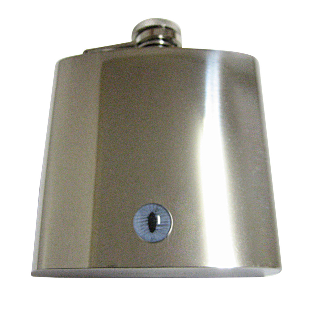 Blue Cat Eye Design 6oz Flask